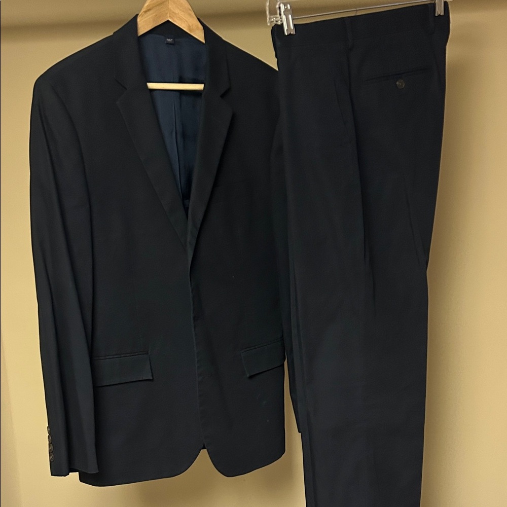 Classic J. Crew  Black Men's Cotton Suit 40R Pant 33X32